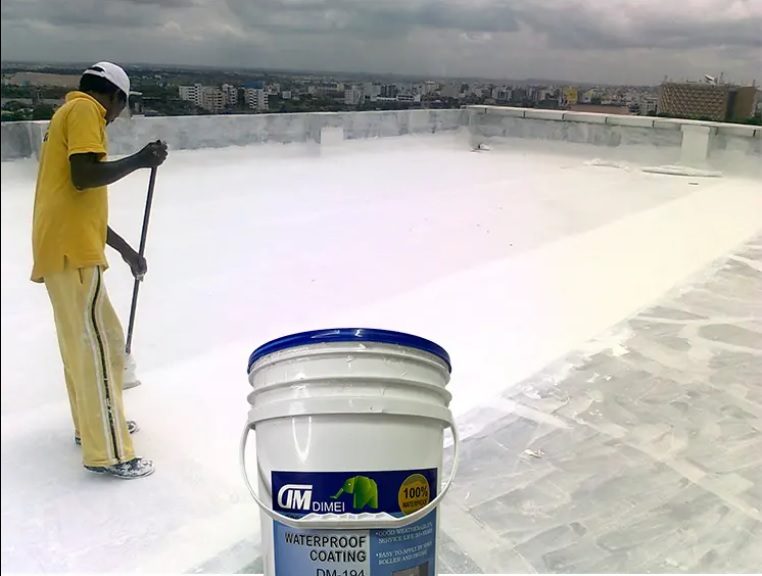Silicone waterproofing coating application