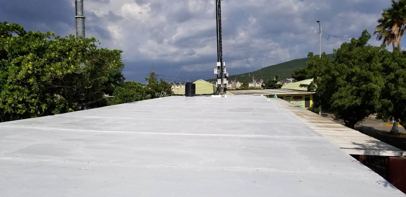 Concrete roof silicone waterproofing